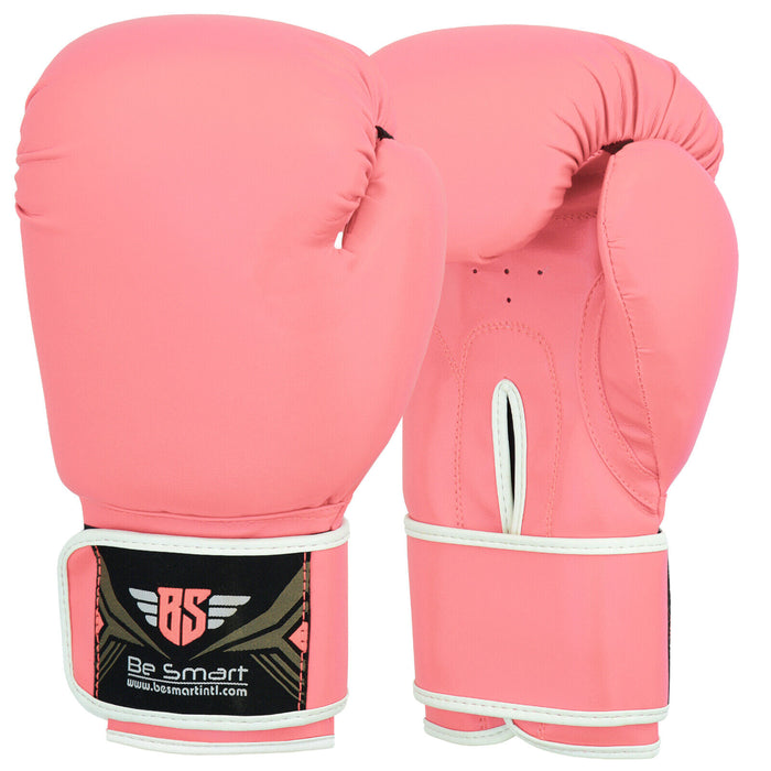 Be Smart premium kids boxing gloves made from Rex leather with wrist wrap, for ages 4–7