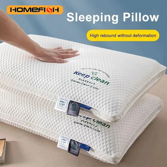 3D Neck Support Pillow with Massage Surface and Breathable Heat Ventilation