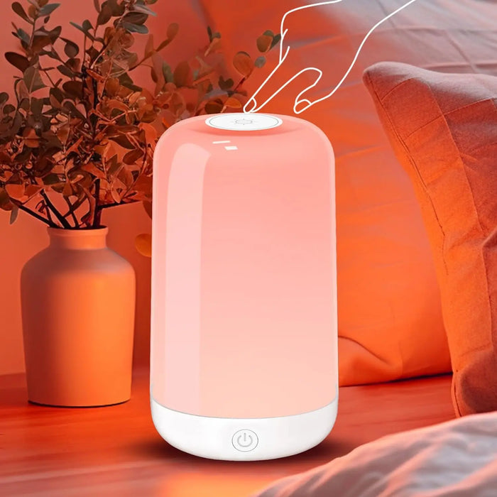 Smart RGB Night Light with Touch Control, App Sync, and Rechargeable Battery for Bedroom or Nursery