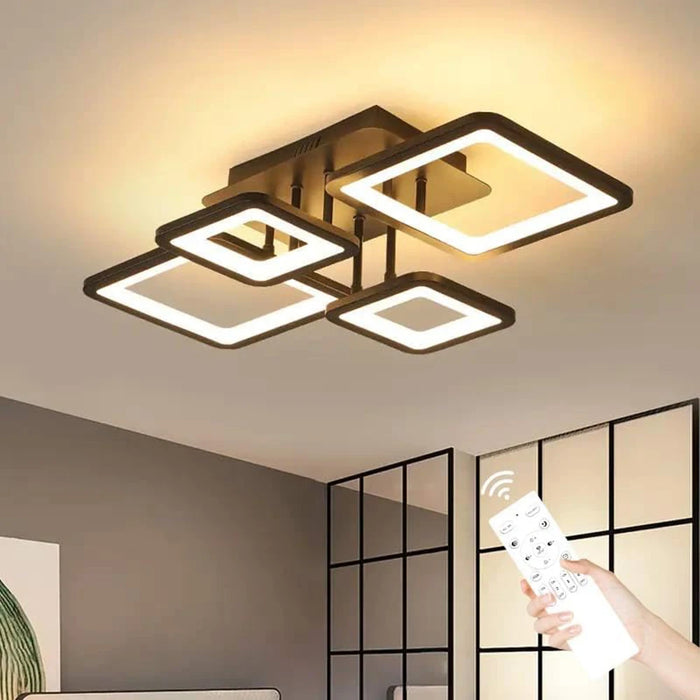 Modern remote-controlled LED ceiling light with acrylic body for dining room or foyer
