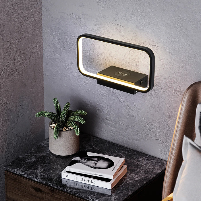 Vintage-inspired wall lamp with adjustable dimming for bedroom or living room