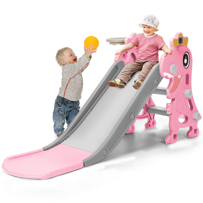 Foldable Indoor Dinosaur Slide for Kids – Non-Slip Toddler Slide for Ages 1 to 8