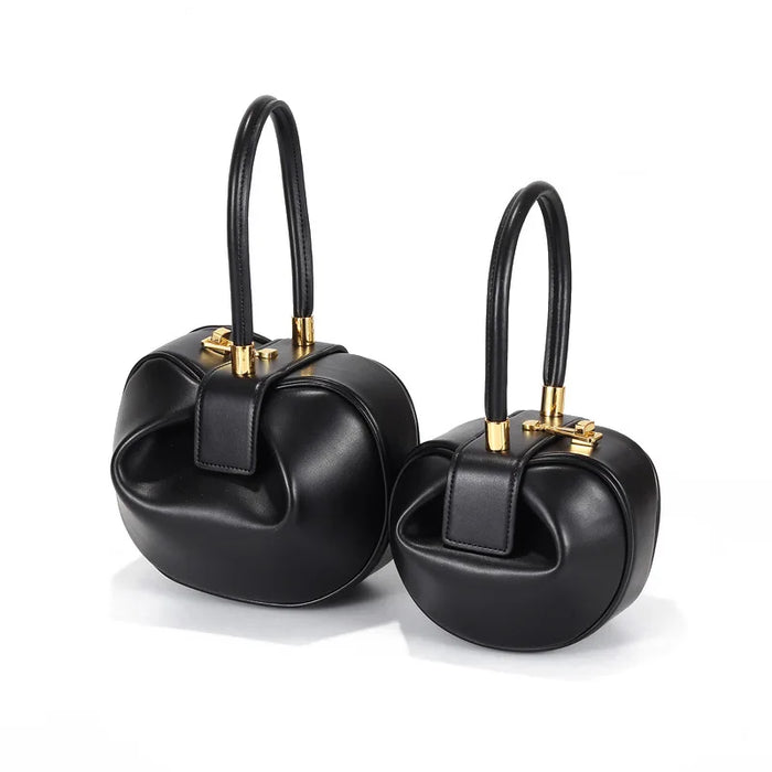 YUNFAN leather women’s bucket bag with soft texture and spacious interior, ideal for versatile everyday use.