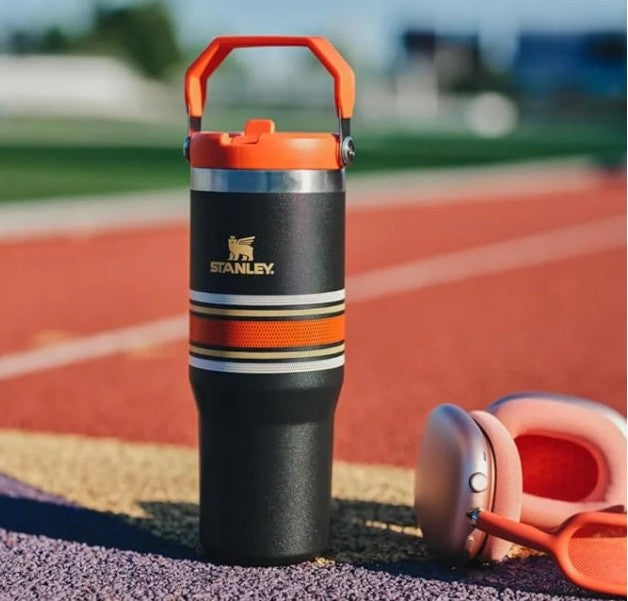 30oz Flip Straw Tumbler – Leakproof Vacuum Insulated Travel Mug with Handle