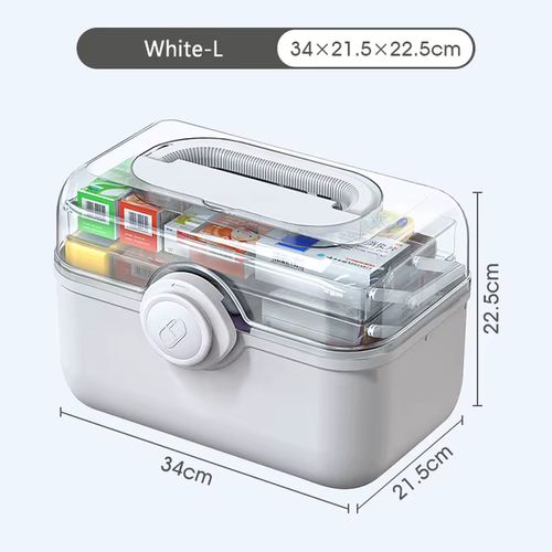 Modern Large Medicine Storage Box – Glossy Eco-Friendly First Aid Organiser
