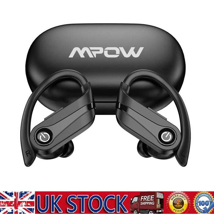 Bluetooth 5.3 wireless earbuds with IPX7 waterproofing and a charging case