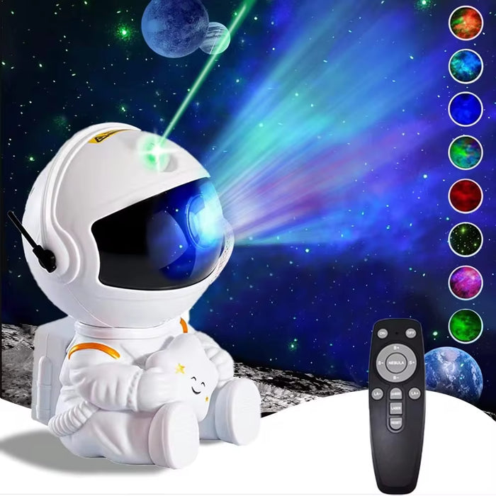 Astronaut Galaxy Projector Night Light with 360-Degree Rotating Nebula Projection