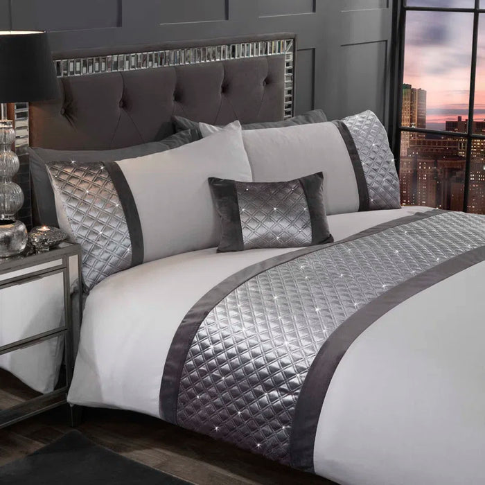 Howard Cotton Blend, Polyester No Pattern Duvet Cover with Pillowcases