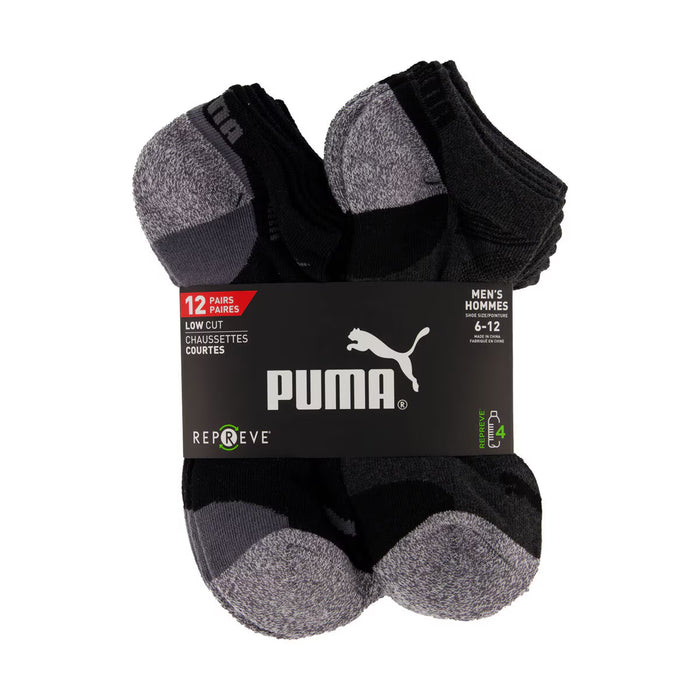 Men'S Repreve Sock 12 Pack in Black
