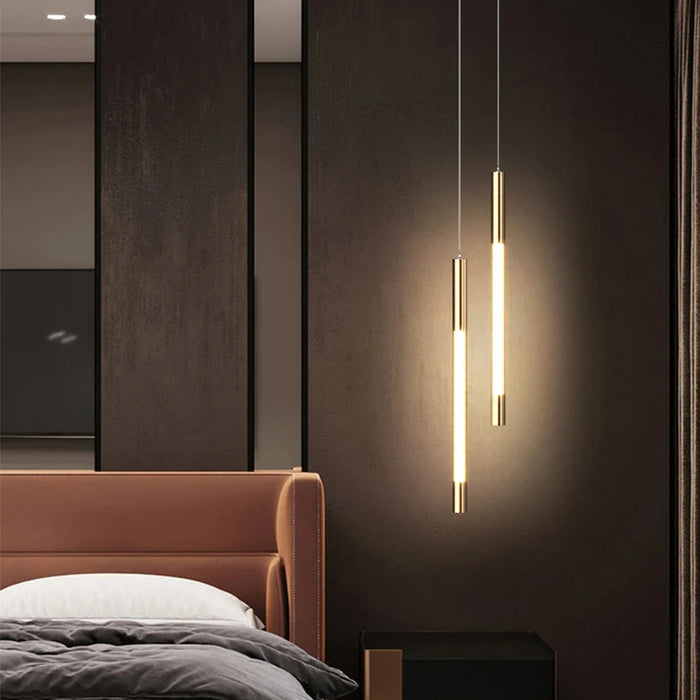 Stylish gold pendant light fixture for modern living and dining areas