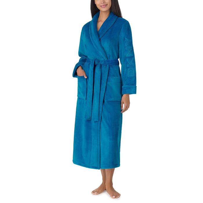 Shawl Collar Long Plush Robe