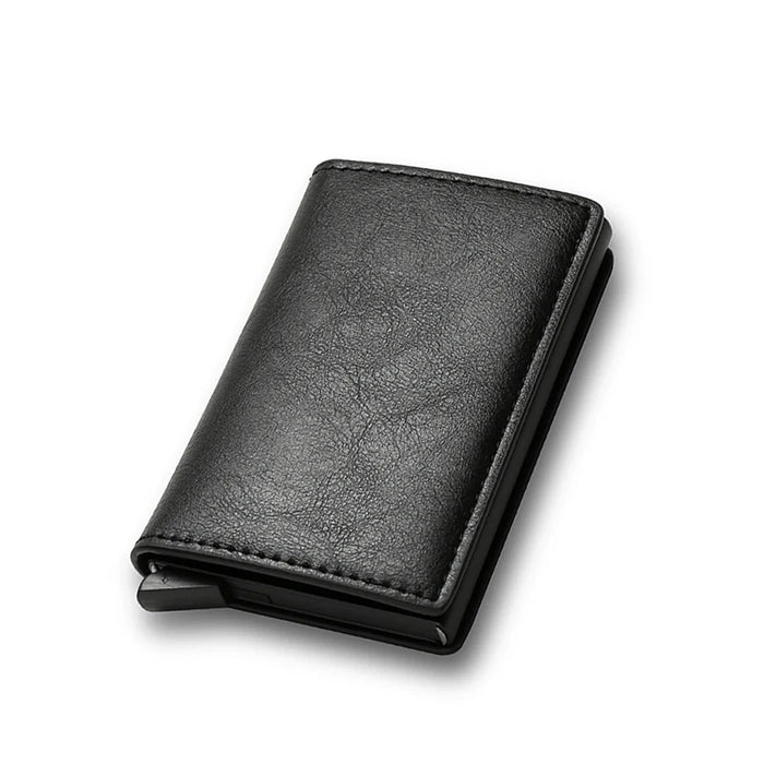 Black Fiber Wallet - Sleek Design & Anti-Theft Protection - Samanta Factory