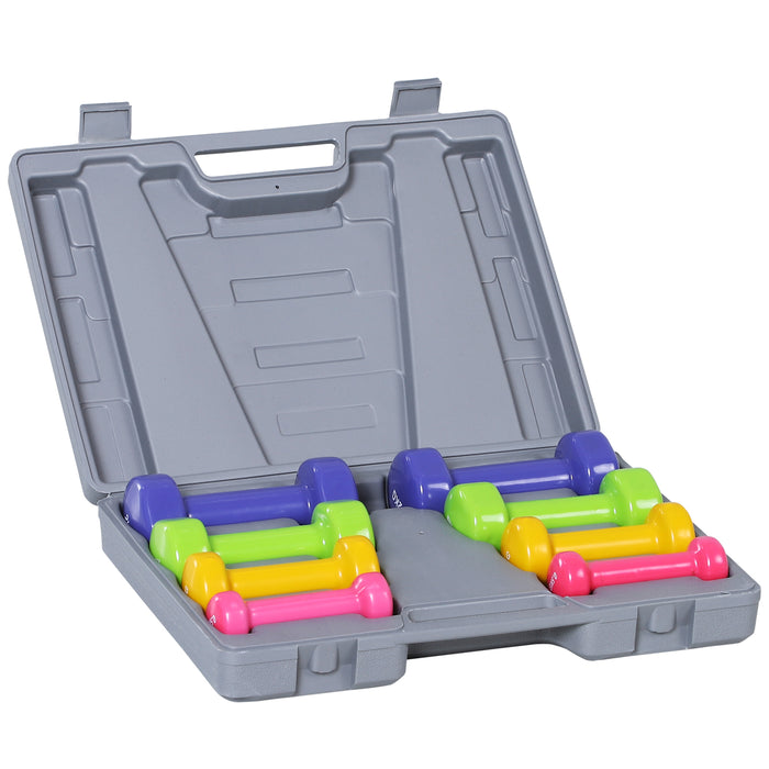 10KG Colourful Dumbbell Set with Carry Case – Adjustable Weights for Home Workouts