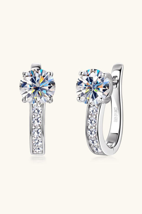 2 Carat Moissanite 925 Sterling Silver Earrings - Elegant Luxury Jewelry