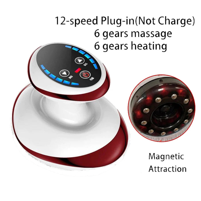 Home Electric Guasha Scraping & Cupping Massager with adjustable heat, vacuum suction, and scraping functions for daily wellness.