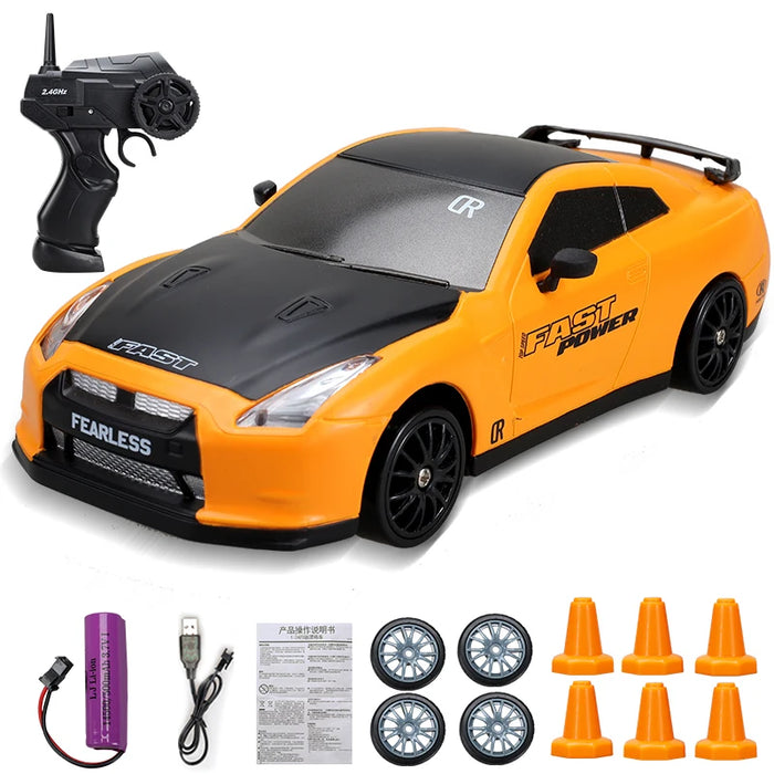 2.4G High-Speed Drift RC Car with AE86 GTR Design, 4WD, and Rechargeable Battery