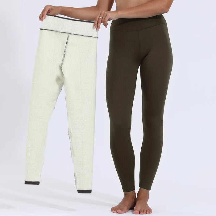 Women’s Winter Plus Velvet Leggings – High Waist Fleece-Lined Thermal Pants