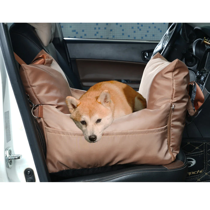 Deluxe Waterproof Pet Car Seat Bed in Charcoal Grey