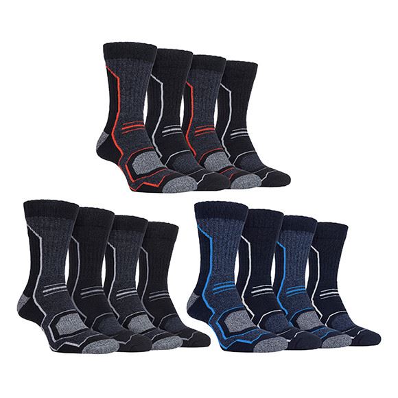 4 Pairs of Storm Bloc Men’s Technical Performance Socks – Cushioned, Compression Arch, Fast-Drying, UK Size 6-11