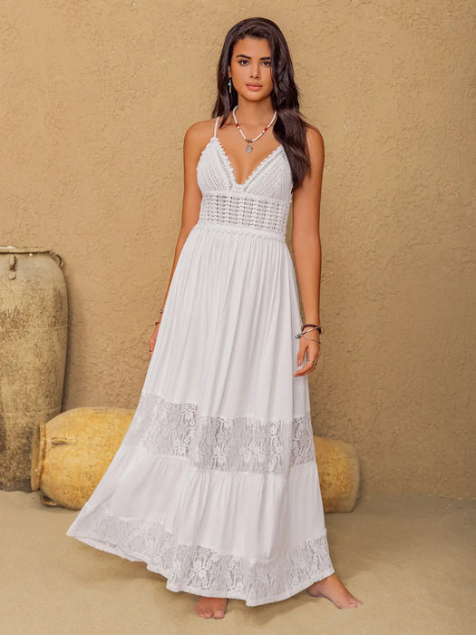 Ruched semi-sheer lace detail dress, stylish and elegant, available in UK sizes