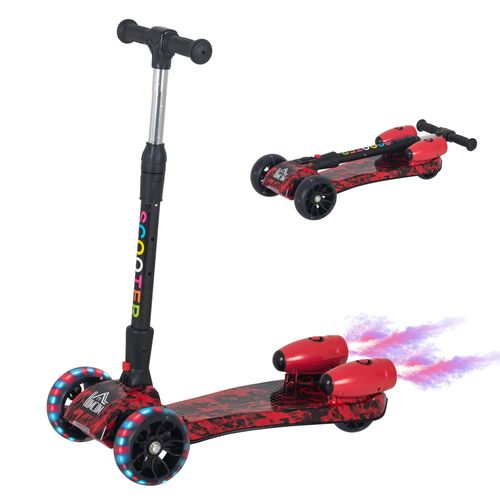 3-Wheel Kids Scooter – Light-Up, Foldable Ride-On with Mist & Music for Ages 3–6 - Samanta Factory