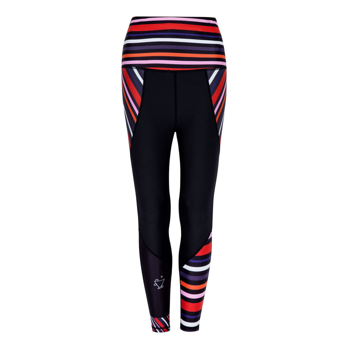 "Women’s Aso-Oke Print High-Waisted Leggings – Performance Wear with Cultural Design"