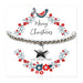 Silver star charm stretch beaded bracelet on a "Merry Christmas" message card, presented in a black gift box, ideal for letterbox delivery.