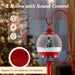 68 Inch Christmas Lamp Post with Sound-Activated Snow Globe Lantern