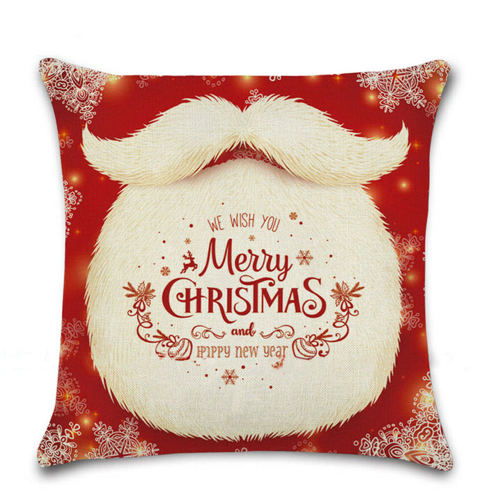 Christmas Pillow Case Cushion Cover Xmas Santa Claus Tree Snow Home Decor 45*45