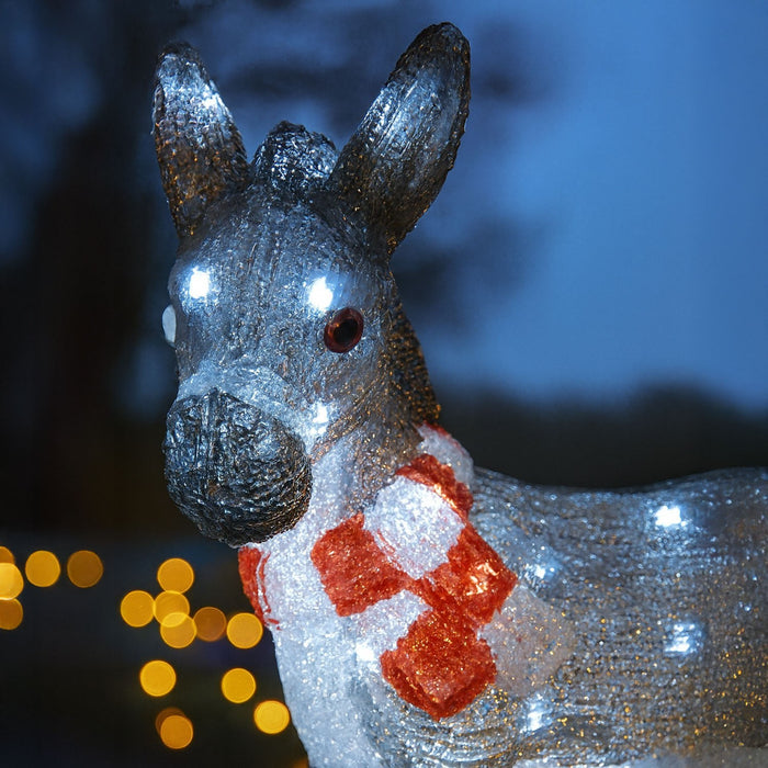 Neo 34 Cm Christmas Light 30 Cool White LED Acrylic Donkey