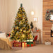 Pre-Lit Artificial Christmas Tree with 11 Lighting Modes and 350 LED Lights