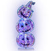 Stacked prismatic Halloween pumpkins with 150 LED lights for outdoor garden display