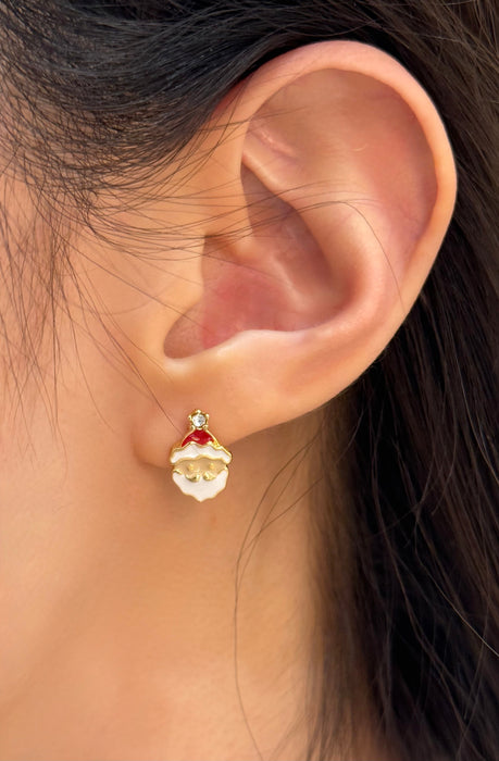 Christmas santa claus cubic earrings-1