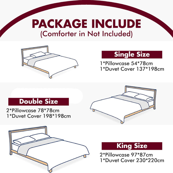 Xmas Duvet Quilt Cover Pillowcase Soft Reversible Printed Bedding Set All Size