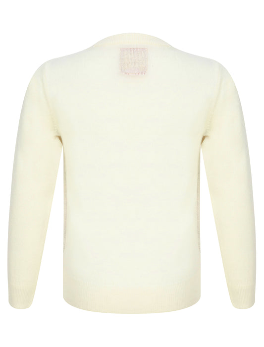 Kids Girls Christmas Jumper Waving Reindeer Pom Pom Nose Xmas Sweater Novelty