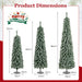4/5/6FT Artificial Christmas Tree Set of 3 with Realistic Accumulated Snow