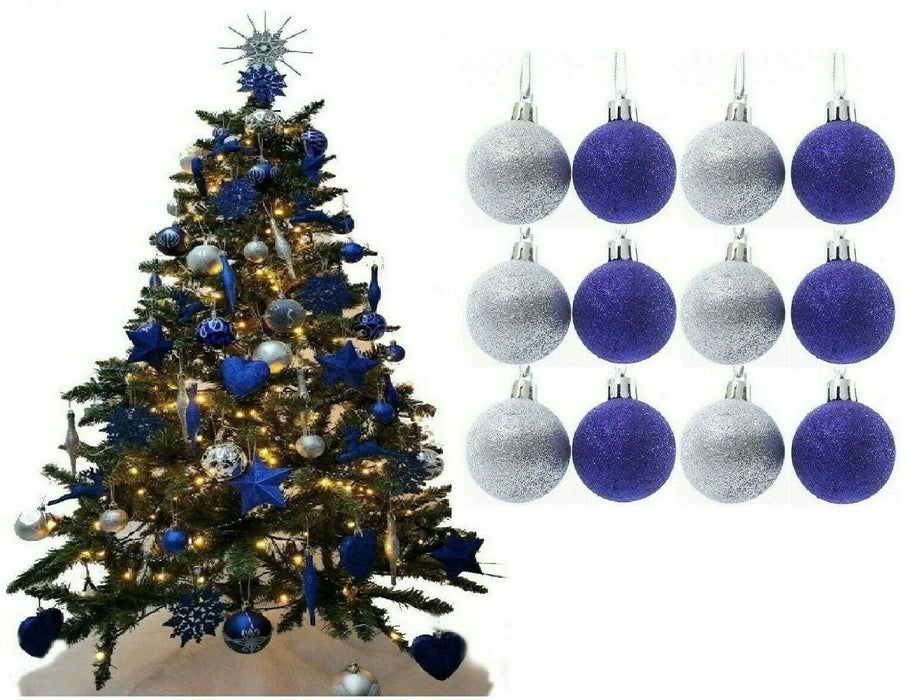 12Pc Christmas Tree Baubles, Tree Decorations, Xmas Bauble Decorations/Or