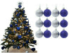 12Pc Christmas Tree Baubles, Tree Decorations, Xmas Bauble Decorations/Or