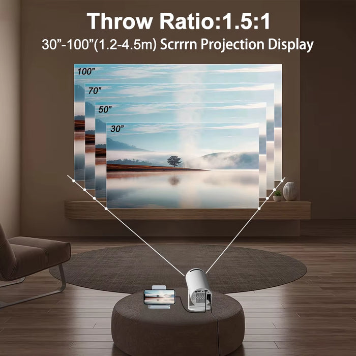 1080P Projector HY300 Wired Connection Projector for Mobile Phone/Hd/Av/Laptop Home Cinema Outdoor Portable Mini Projetor