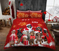 CHRISTMAS XMAS DUVET COVER SET Reversible Quilt Bedding Single Double King Size