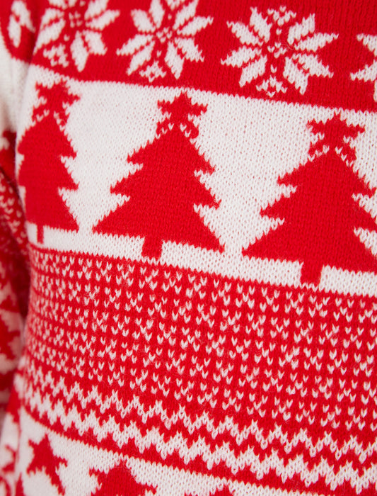 Kids Girls Christmas Jumper Star Tree Nordic Fairisle Xmas Sweater Novelty