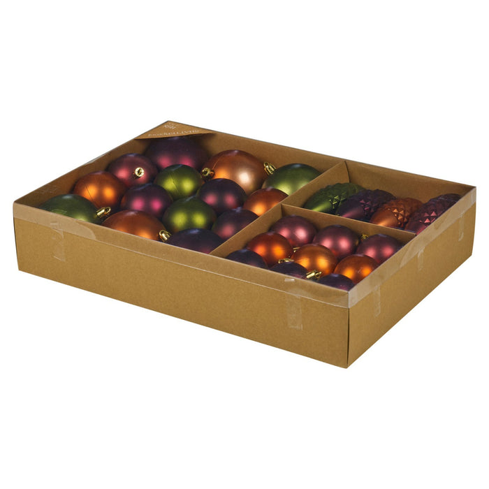 31 Pc Christmas Tree Decoration Baubles Set Shatterproof Ornament Xmas Festive