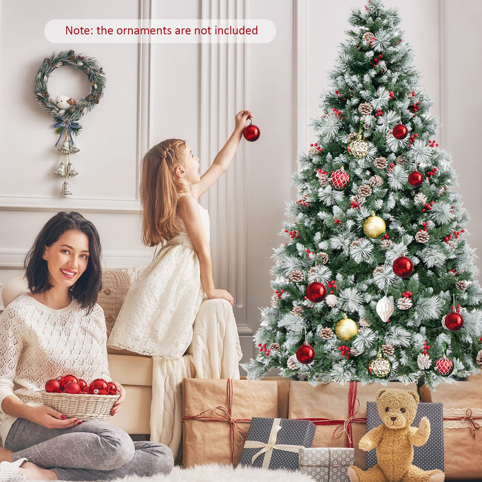 Pre-Lit Artificial Christmas Tree with 11 Lighting Modes and 350 LED Lights