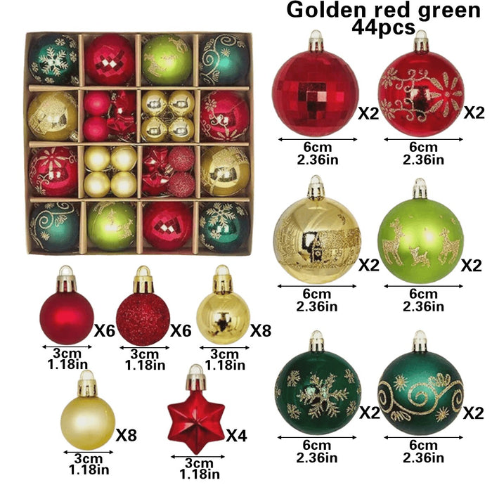 44X Large Christmas Baubles Xmas Tree Balls Decor Party Wedding Ornament Gift UK