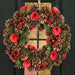 Christmas Wreath Large 14"Front Door Wall Hanging Winter Wreath Garland Ornament