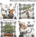 4-Pack Vintage Christmas Throw Pillow Covers Cushion Home Decor UK Stock