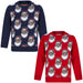 Kids Boys Christmas Jumper Santa Head Repeat Xmas Sweater Pullover Novelty