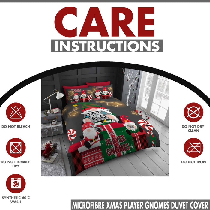 Xmas Duvet Quilt Cover Pillowcase Soft Reversible Printed Bedding Set All Size