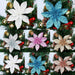 12 Pcs Christmas Large Poinsettia Glitter Flower Tree Hanging Party Xmas Decor