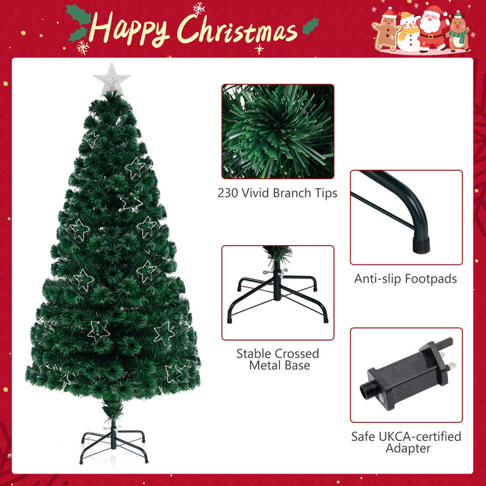 Optical Fiber Christmas Tree Pre-Lit Artificial Xmas Tree